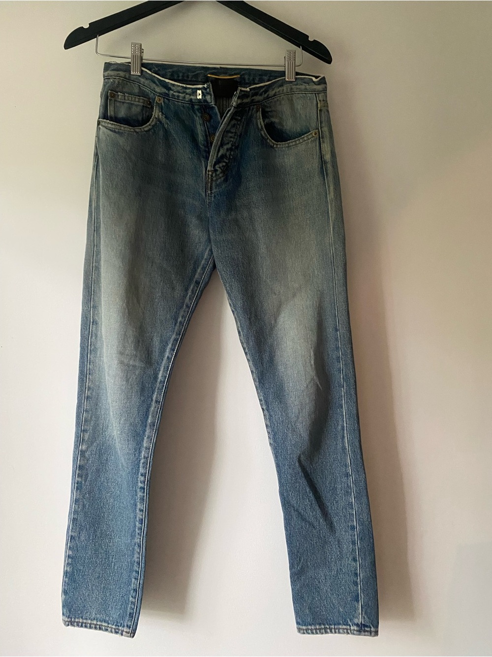 Saint Laurent Light Blue Slim Straight Jeans